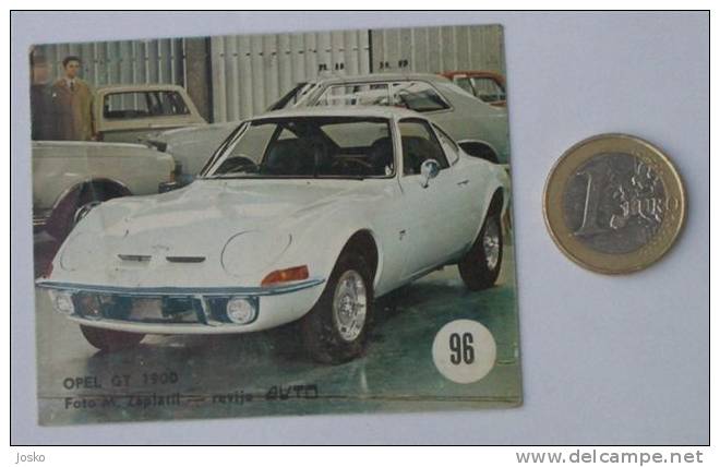 OPEL GT 1900 Germany car Slovenia old vintage card taken from the