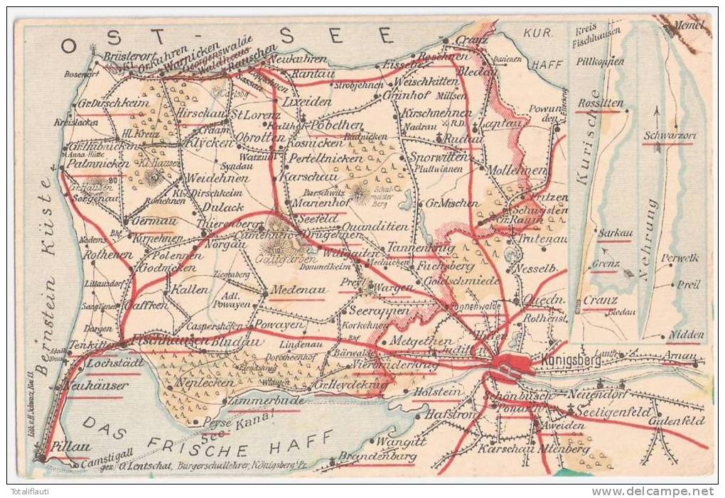 bernsteinküste kurische nehrung memel nidden map august 1928