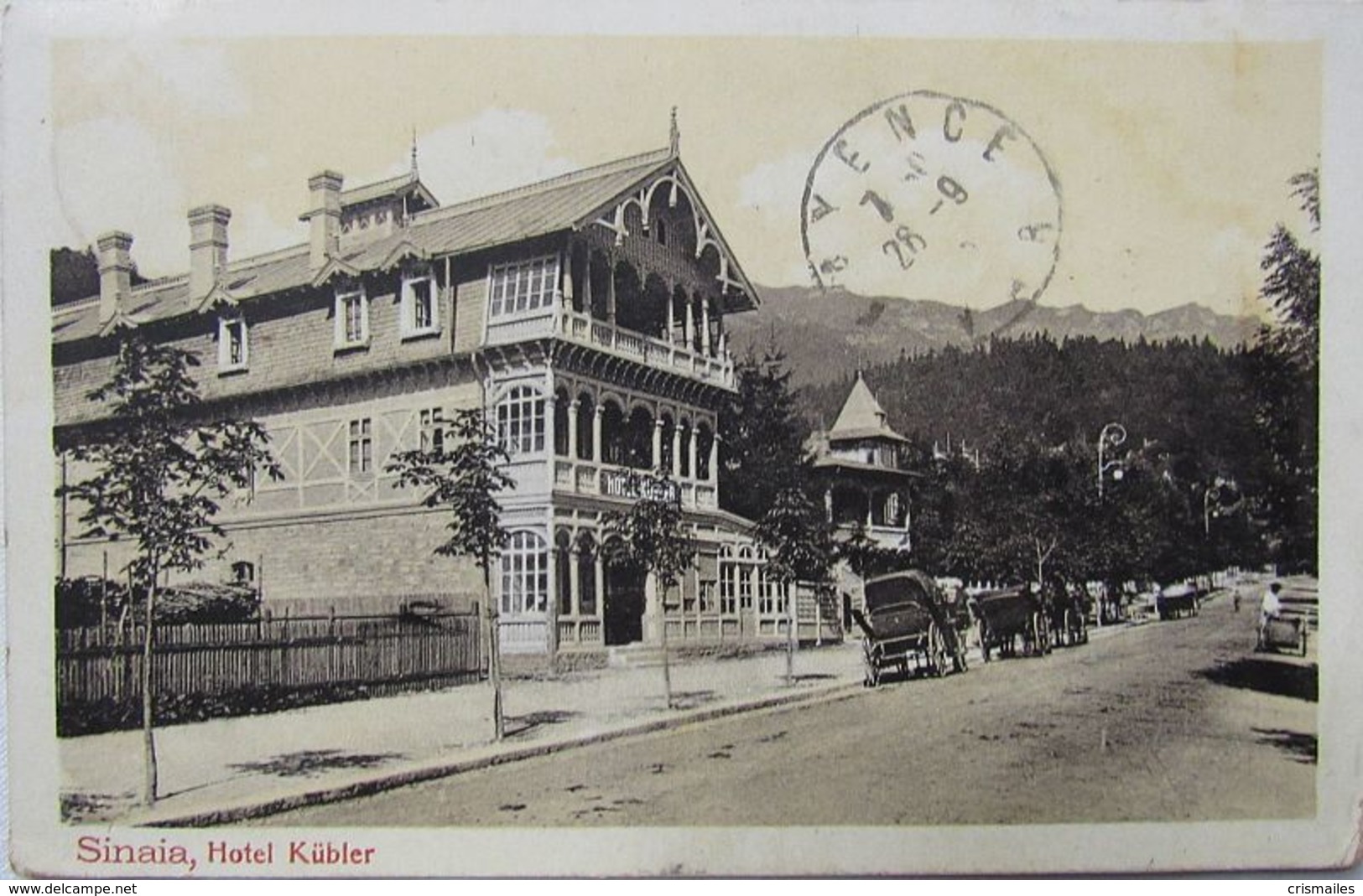 SINAIA 1906, VILA Hotelul KUBLER, Trasuri Cu Muscal, Cu Timbru - Roumanie